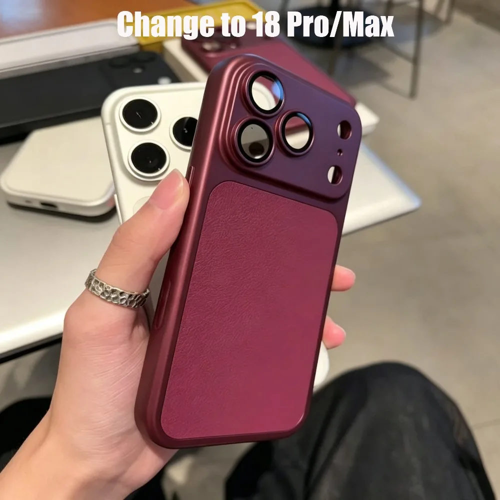 Elegant PU Leather Soft Case with Air Lens Film Cover - Imitate Upgrade Series