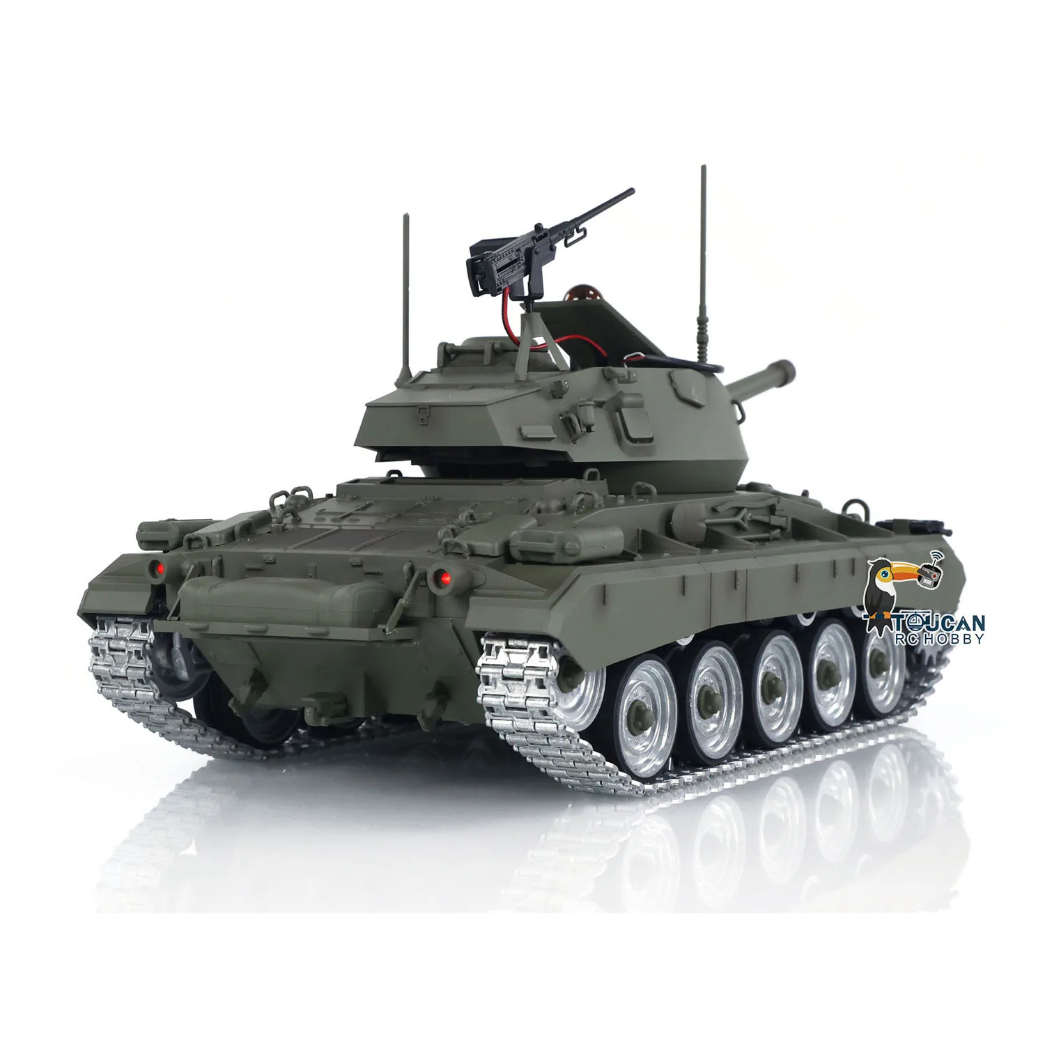 New Tongde M24 Chaffee 1/16 RC Light Tank Infrared Combating System Upgraded Wheels Radio Control Panzer Vehicle for Boy TH24485 3