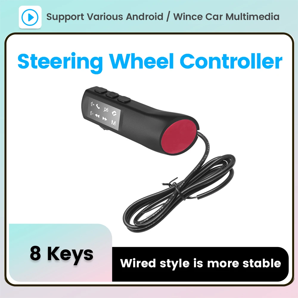 Universal Car Steering Wheel Buttons 8 Keys Switch Control For Car Radio Music Phone DVD Navigation Remote Controller steering wheel remote control,steering wheel control button