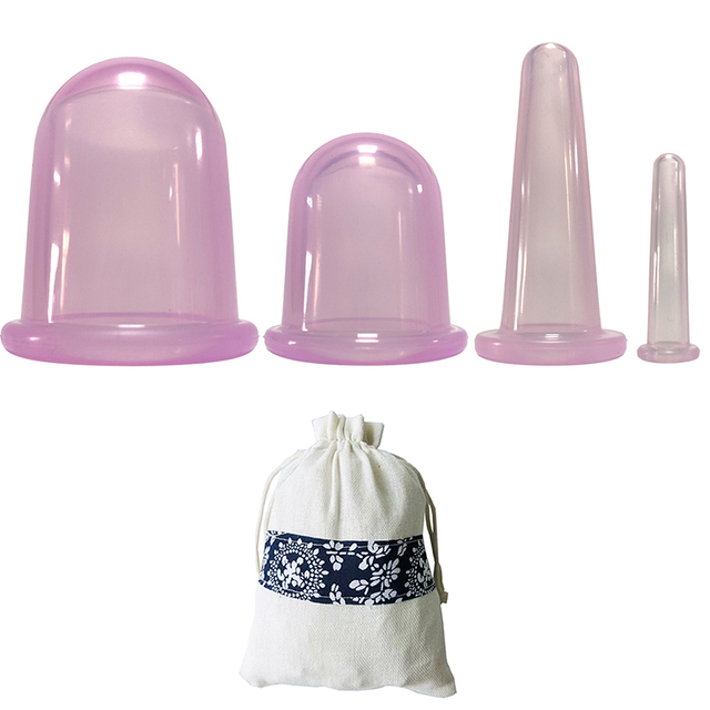 Jar Silicone Vacuum Cupping Cans for Massage ventouse anti cellulite Suction Cup Face Body Pain Relief Massage masajeador