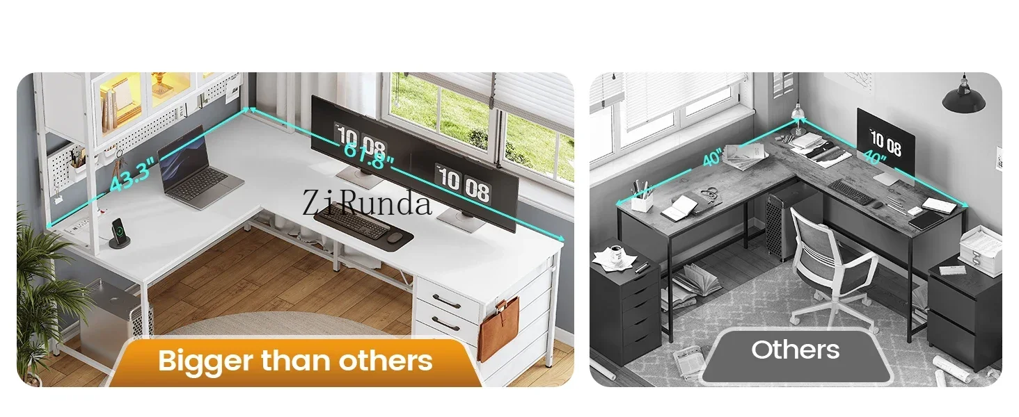 large l shaped desk