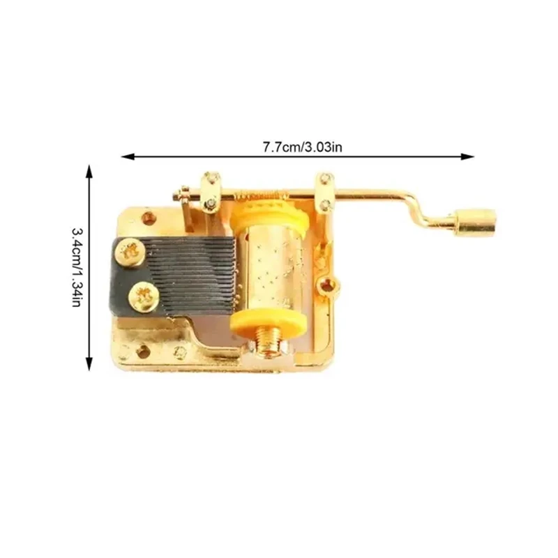 Music Box Movement DIY Mechanism Hand Crank Musical Movement Happy Birthday You Are My Sunshine Little Star For Elise music box
