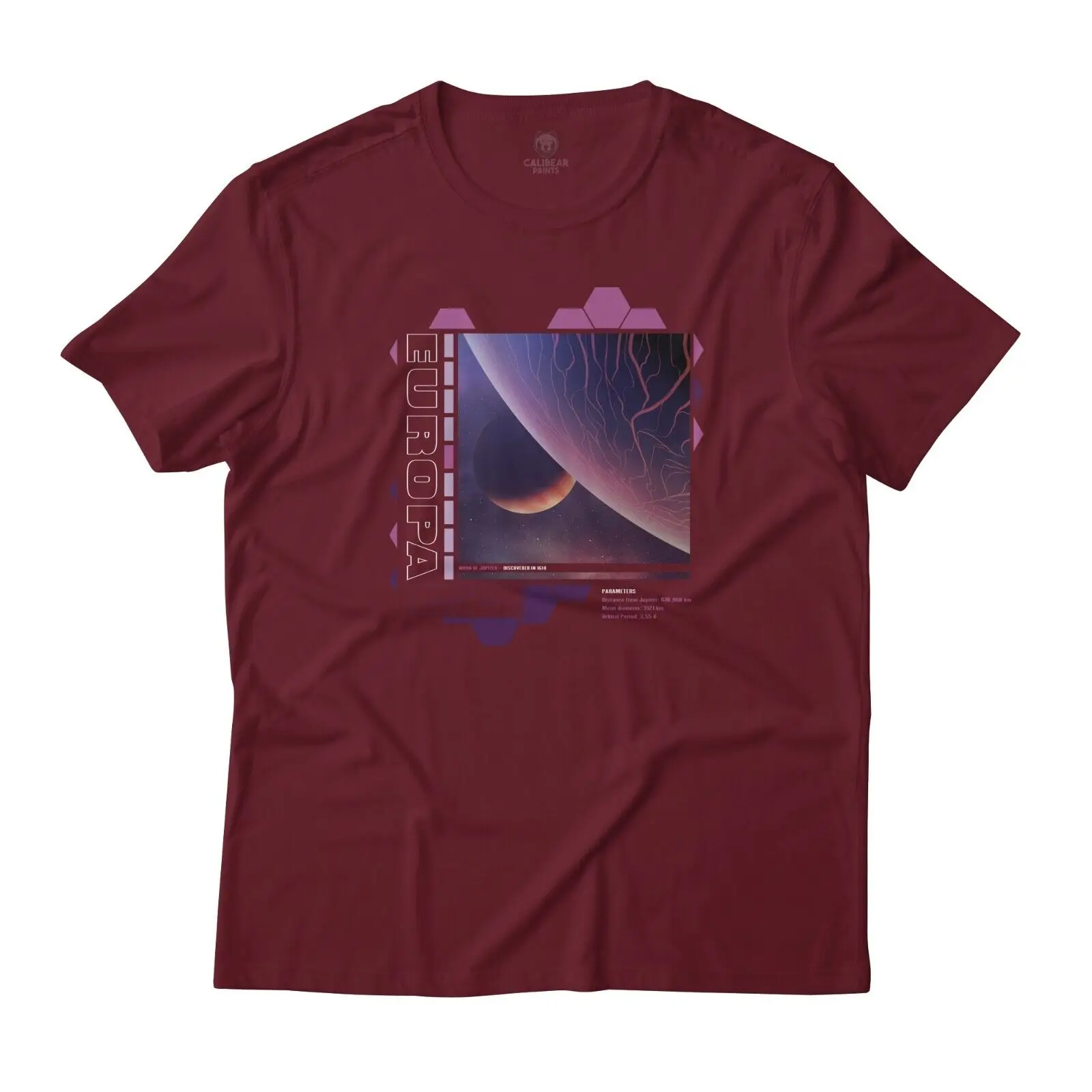 

Европейская футболка с изображением Юпитера Луны, легкая хлопковая Футболка с графическим рисунком