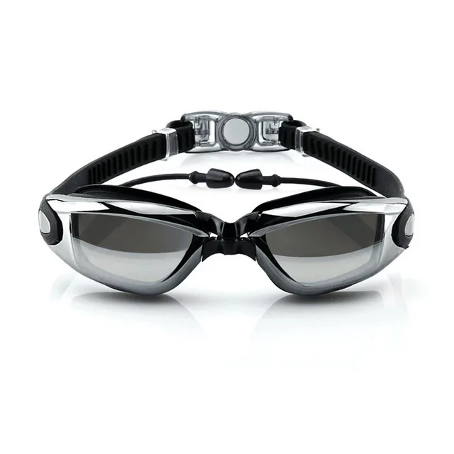 Optical Swimming Goggles Men Women Myopia Pool Earplug Professional Waterproof Swim Eyewear Prescription Adult Diving Glasses Black