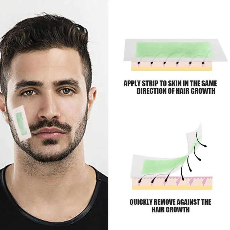 Man Wax Strips Tear-Off Beeswax Leg Wax Strips For Hair Removal Body Hair Removal For Face Armpits Bikini