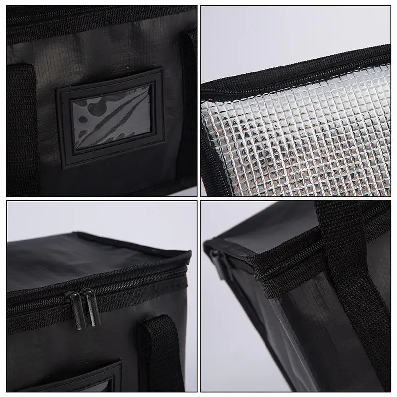 Tragbare Große Essensliefertasche Isolierte Pizza-Takeaway-Tasche Kühltasche Camping-Box Thermotasche Picknick-Getränkehalter – Detail 21