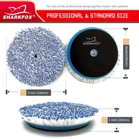 Sharkfox 1Pieces 5/6inch Microfiber Polishing Pad For Cars Body Polish Micro Fiber Polishing Wheels For DA/RO Car Polisher 2
