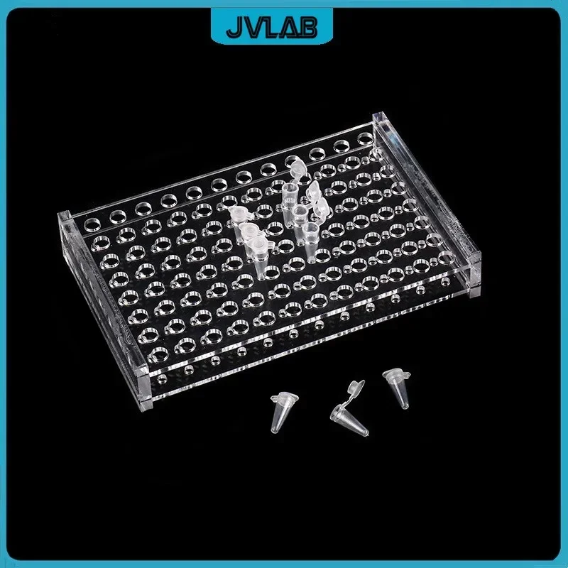 Plexiglass Rack For PCR Tube 0.2 0.5 ml Plexiglass Stand Up To 40 Tubes Transparent Centrifuge Tube Holder Diameter 4mm 6mm /1PK