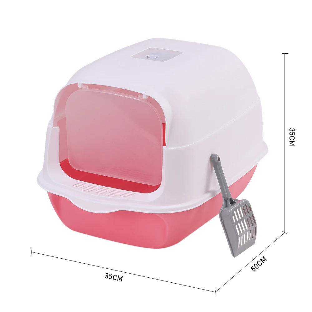 Voltsify Detachable Cat Litter Box with 180° Flip-Top & Scoop & Deodorant, 35cm W x 50 cm D x 35 cm H: uk Stock, 4 Days Free Delivery, & No Order Amount limit
