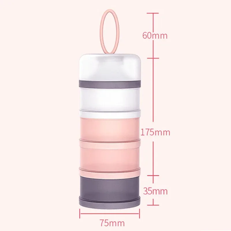 4Layer Baby Food Storage Containers Infant Feeding Milk Powder Box Formula Milk Dispenser Portable Toddler Kids Snacks Container milk powder storage box