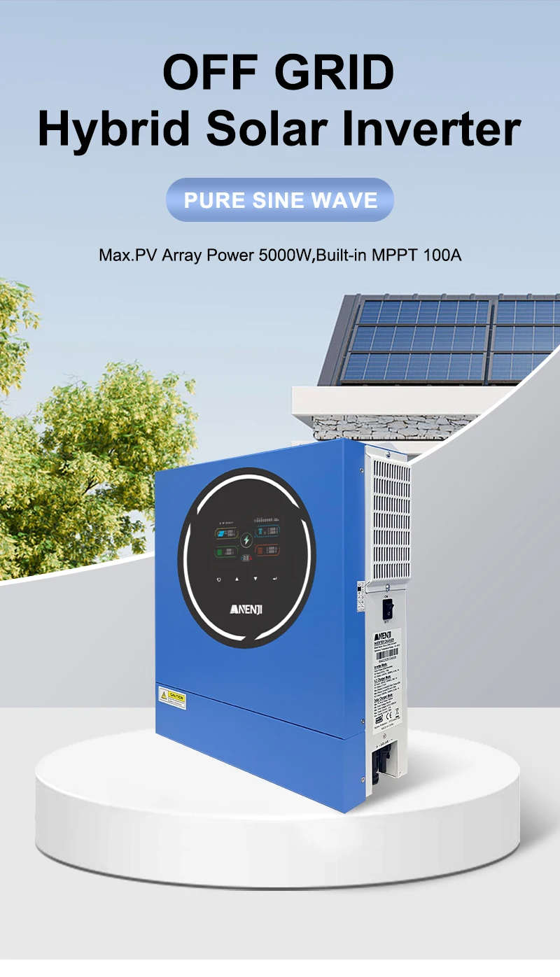 New 4200W 24V Hybrid Solar Inverter MPPT Pure Sine Inverter 230VAC Maximum PV Po