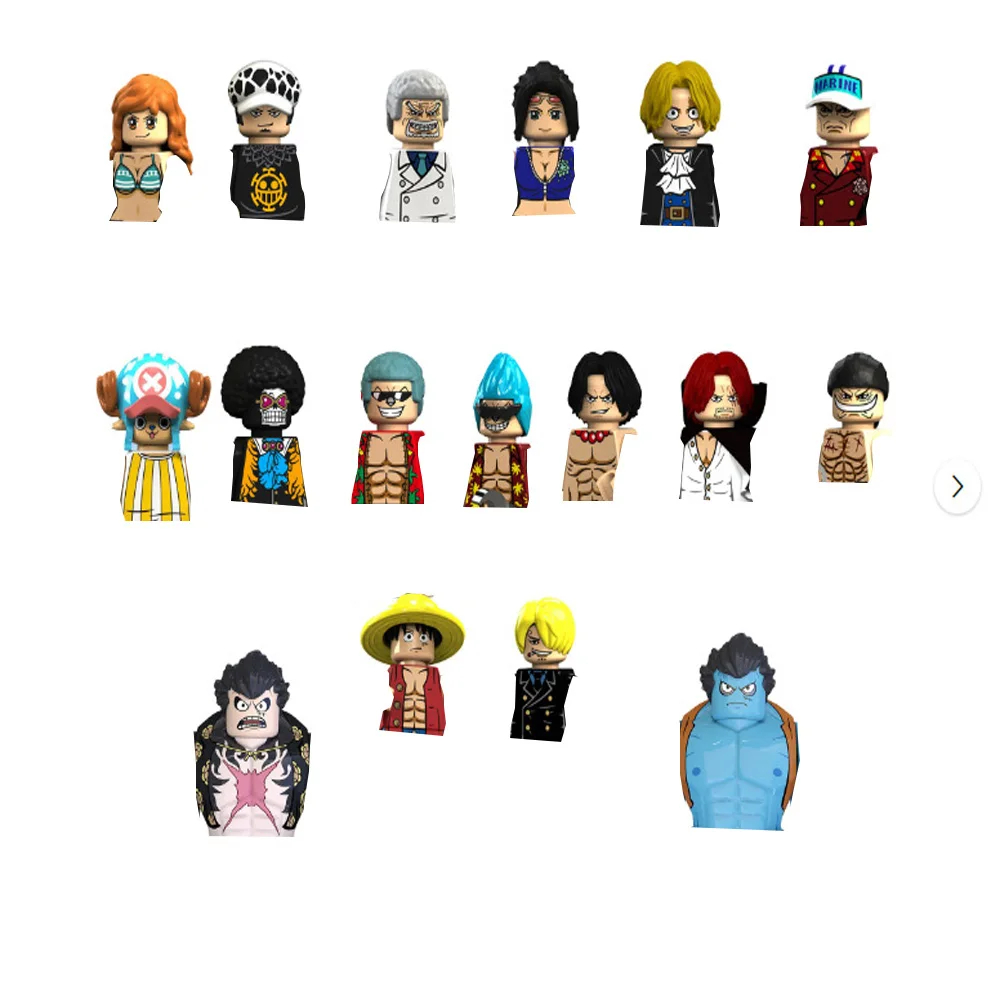 One Piece Series Building Blocks Doll Monkey D. Luffy Roronoa Zoro Mini Action Figures Home Decorations Festival Creative Gifts