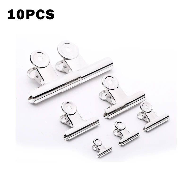 10p Powerful Metal Clip Stationery Office Supplies Household Folder Fixing Small Book Clip Extra Large Sketch Board Drawing Clip color long tail clip dovetail clip student folder office supplies metal small ticket fixing clip small metal clips for craft