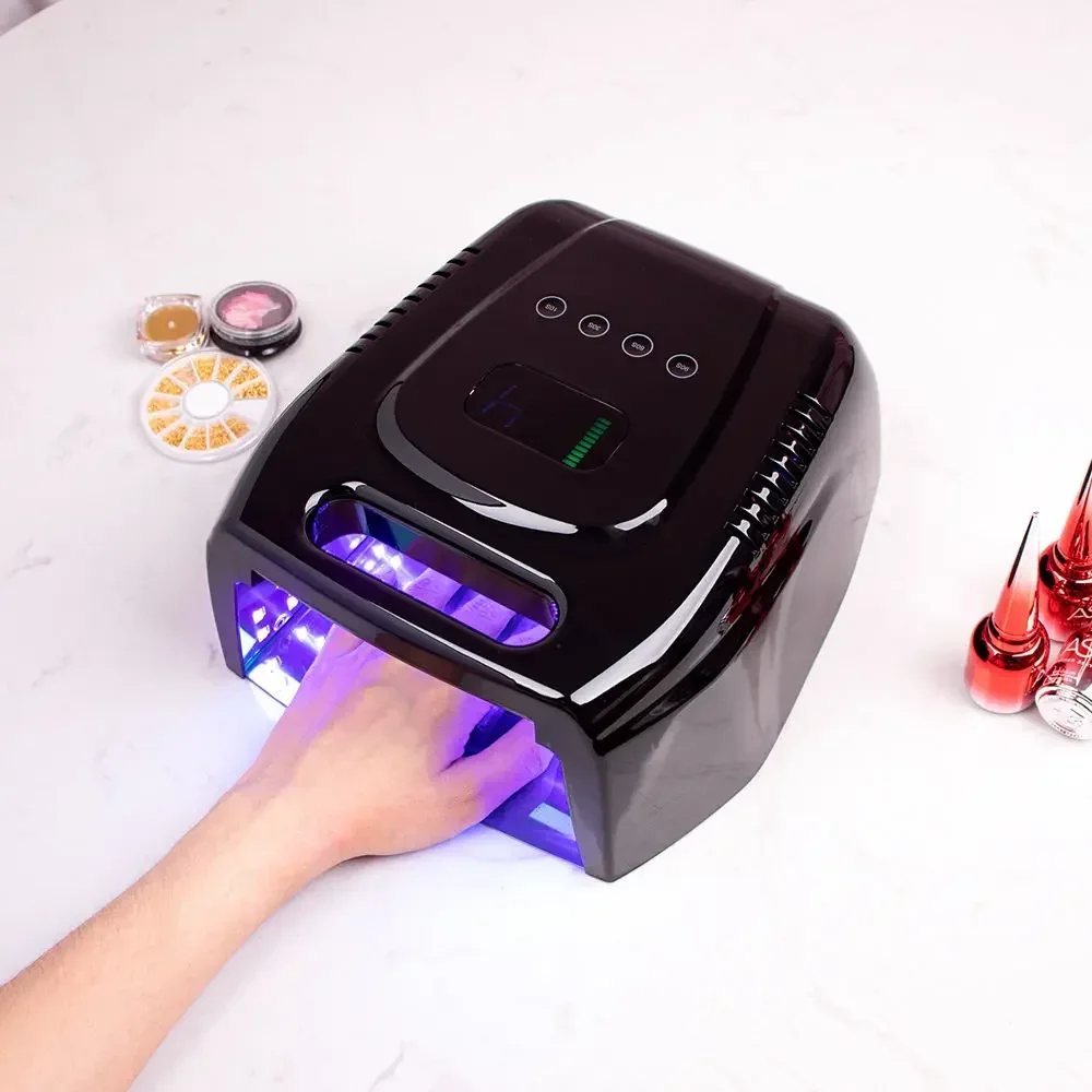 High Power 96W Cordless Rechargeable Wireless LED UV Nail Lamp For Gel Nail Polish Dryer Nail Lamp for Salon 5