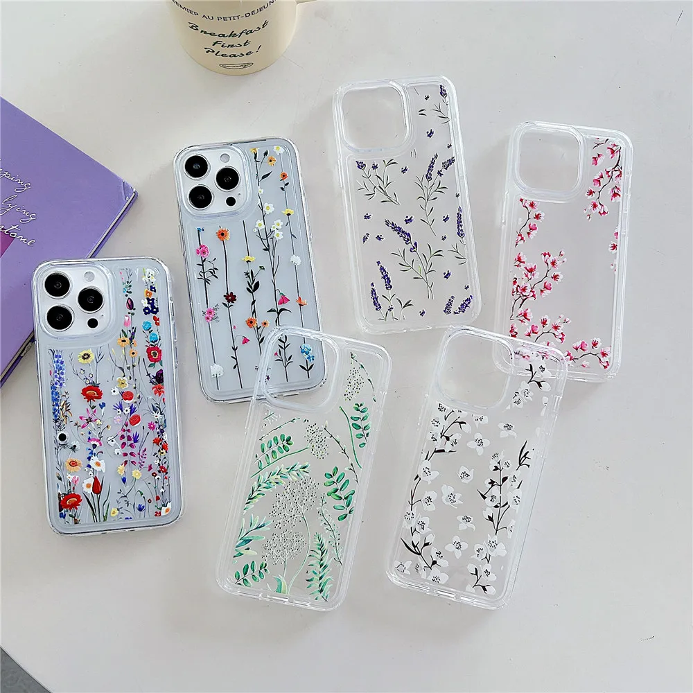 Flower Phone Case Soft Silicone Shockproof Cover For Iphone_voghion.com