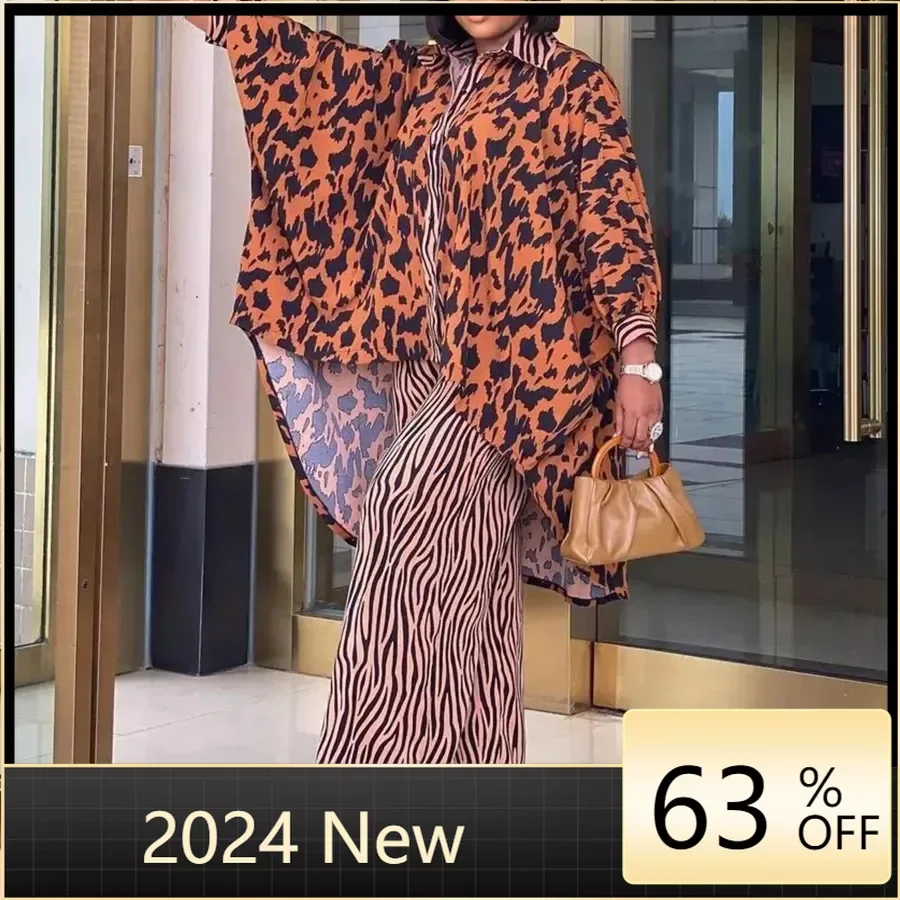 2 Piece Women Sets Dashiki African New Arrival Spring Autumn Matching Sets Two Pieces Sets Top Pants Suits Outfits Clothing 2 piece women sets 2023 new arrival spring autumn matching sets solid color two pieces sets top pants suits outfits clothing