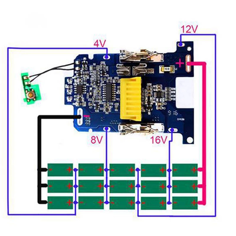 Battery Charging Protection Board 6Pcs for Makita 18V Power Tool BL1815 BL1860 LXT400 Bl1850