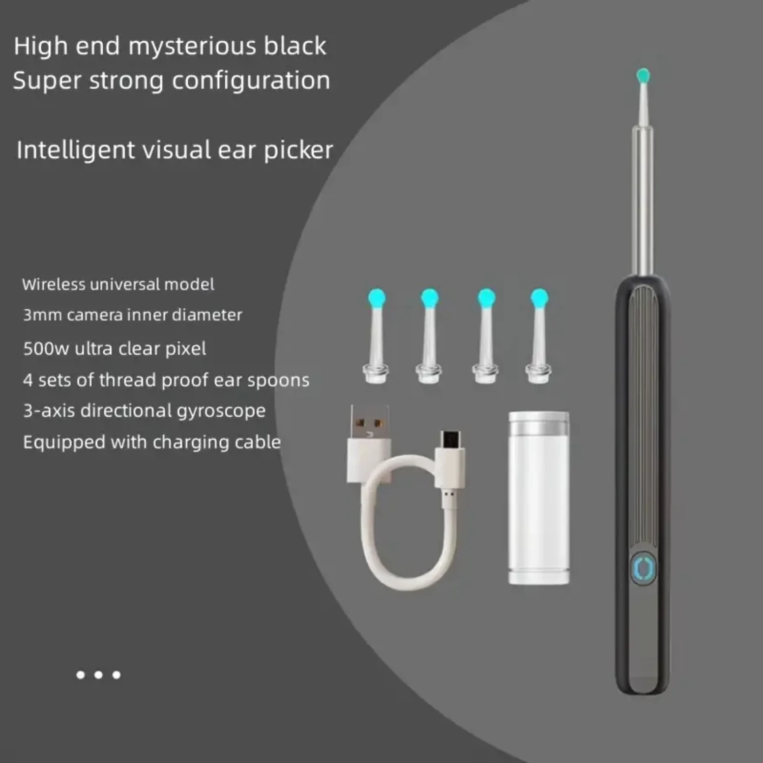 Wireless Connected Ear Wax Removal Endoscope Otoscope for iPhone, iPad, Android-Premium Earwax Remover Tools by JinanjunPOKUJE