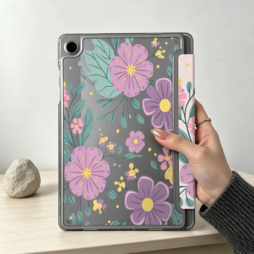 Luxurious Beautiful Flowers Soft Foldable Tablet Case