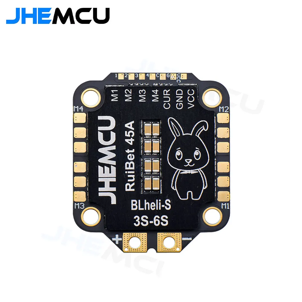 JHEMCU RuiBet 45A/55A ESC Bluejay Dshot600 4in1 ESC sans brosse 3-6S 30.5X30.5 M4 pour Drone de contrôleur de vol Freestyle RC FPV – Image 2