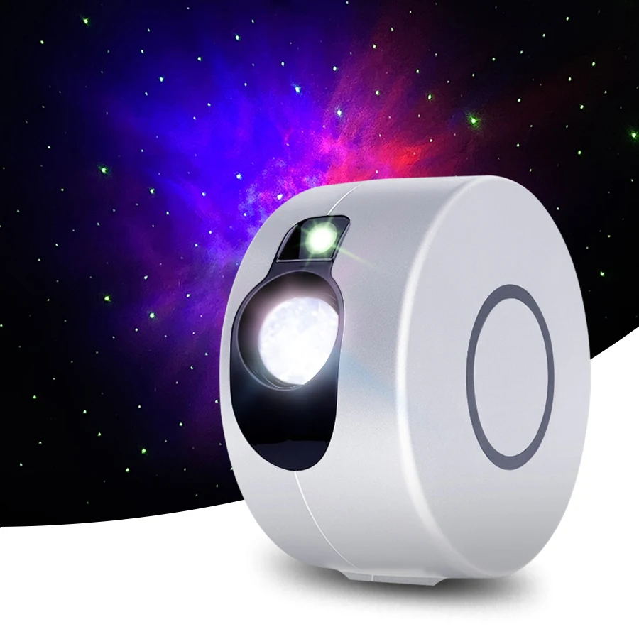 thumbnail image 1 of Proyector de estrellas láser LED, lámpara de nebulosa con luz de galaxia, iluminación para decoración de habitación navideña para niños y adultos, luz nocturna inteligente, 1 of 5