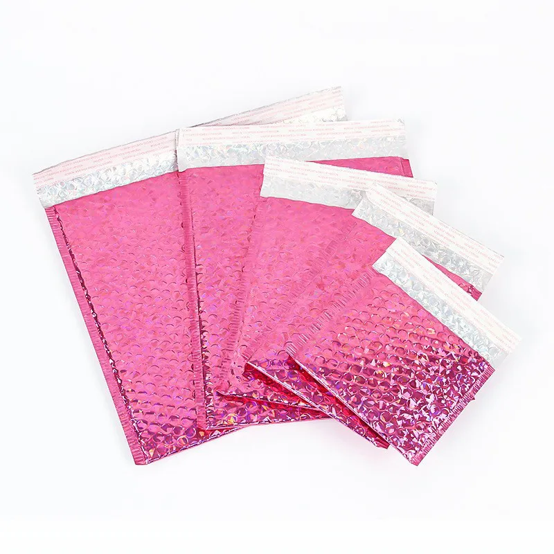 50 PCS/Lot Rose Gold Plastic Bubble Envelopes Bags, Padded Shipping Envelope, Waterproof Bubble Bags