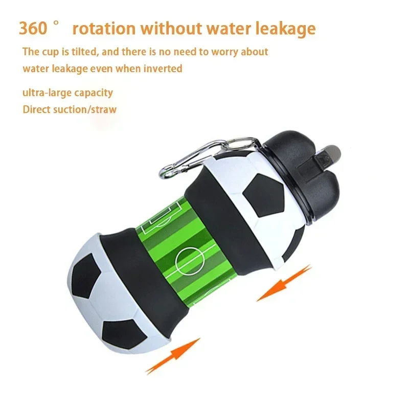 Folding Cup Outdoor Sports Kettle Household Silicone Creative Portable Anti Fall Leak Proof Children's Water Cup