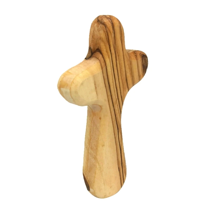 

Wood Hand Holding 4inch Pocket Prayer Comfort Crosses Christian Gift for Clutching Jewelry Making Church