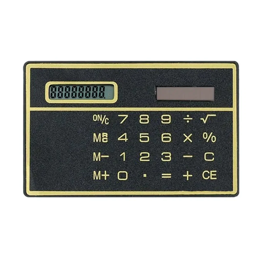 

New Portable Mini Calculator for Business School 8 Digit Ultra Thin Solar Power Calculator with Touch Screen Credit Card Design