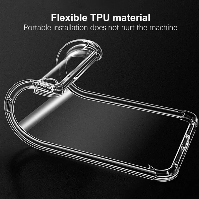 Four-Corners Shockproof Transparent TPU Protective Back Cover Case