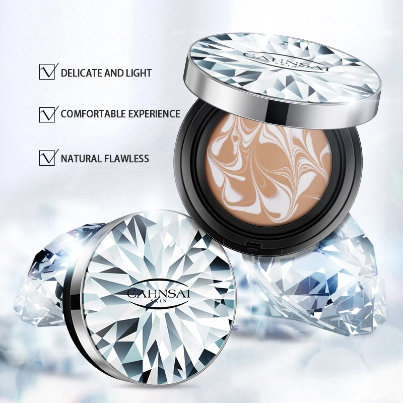

1pc BB Air Cushion Foundation Mushroom Head CC Cream Concealer Whitening Makeup Cosmetic Waterproof Brighten Face Base Tone