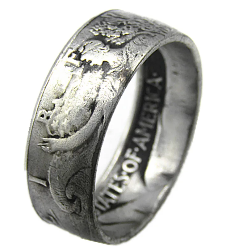 

US Walking Half Dollar Ring ‘1921’ copper-nickel alloy Handmade In Sizes 7-12