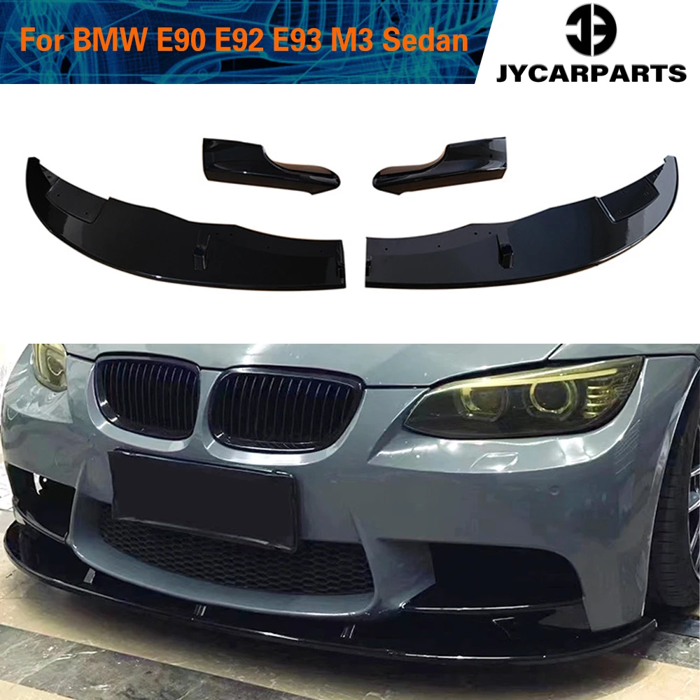 

Автомобильный передний бампер, спойлер для BMW E90 E92 E93 M3 седан купе трансформер 2007 - 2012 ABS глянцевый черный карбоновый вид