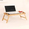 Portable Bamboo Wood Bed Tray Breakfast Table Computer Stand Laptop Desk Food Sofa Bed Serving Tray Tea Tray Table Furniture 3