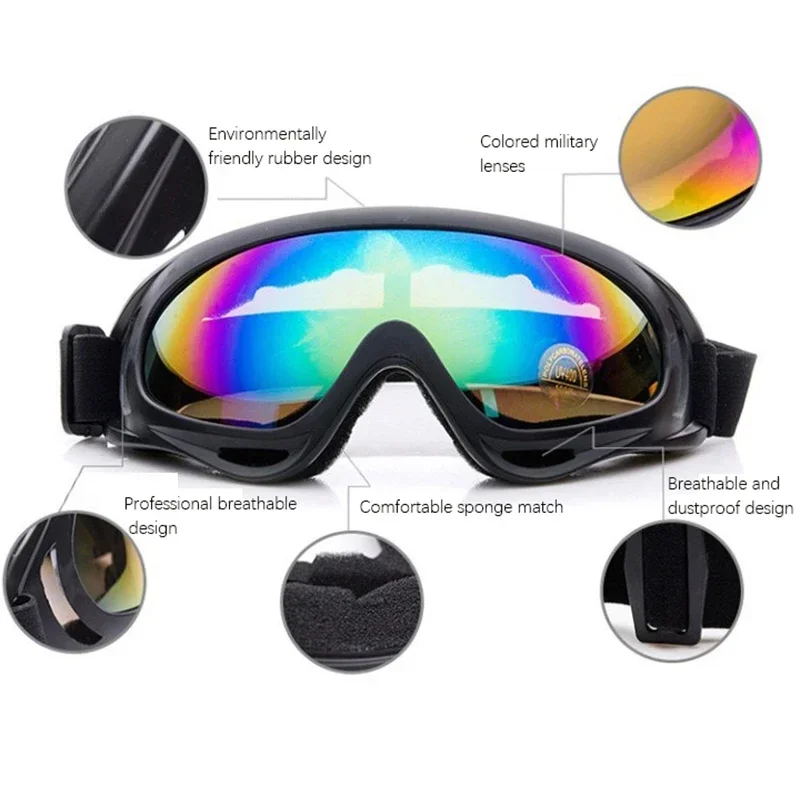 Outdoor Sports Goggles Swimming Waterproof Motorcycle Sunglasses Windproof Protection Skiing Cycling Racing Dustproof