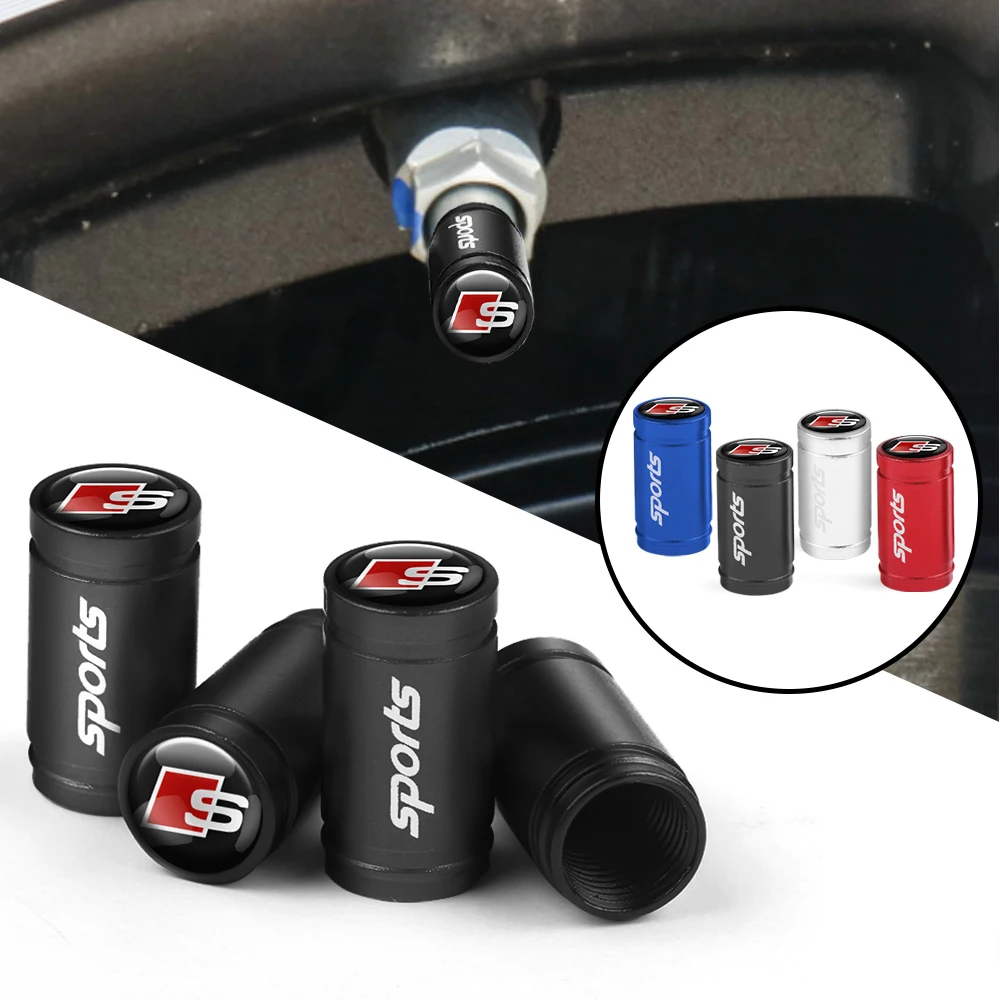 4-Piece Decorative Tire Valve Stem Caps for Cars, Motorcycles, and Bicycles