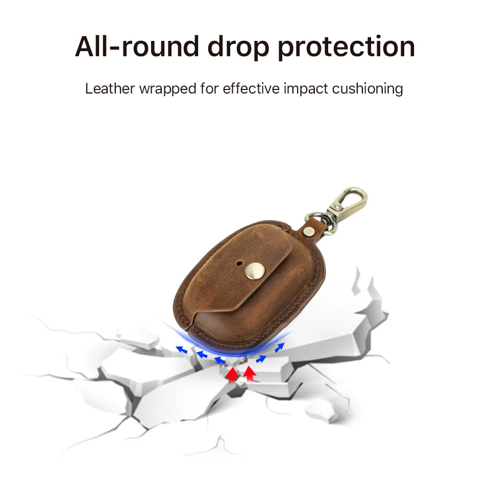 Genuine Leather Earphone Case for Sony WF-1000XM5 Crazy Horse Cowhide Leather Headphone Cover PU Protective Case for 1000X M5