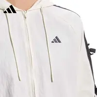 Veste à capuche Adidas pour femme, coupe ample, trois bandes, avec empiècements en mesh, veste de sport KR7602/KR7603 4