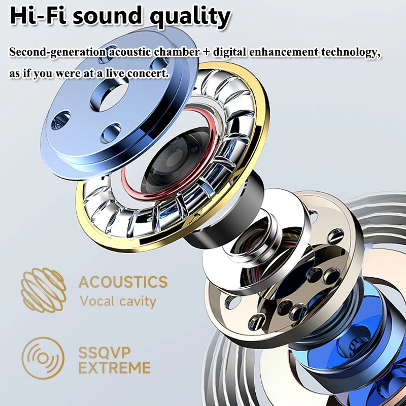 3.5mm Not-in Ear Headphones TP-C Wired Open Ear Sports Gaming Headset Hifi Sound Music Earphone with ENC MIC for Clear Calls