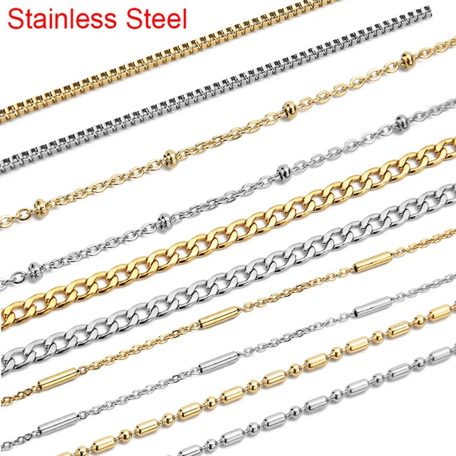 Stainless Steel Findings Jewelry Making  Stainless Steel Chains Jewelry  Making - Jewelry Findings & Components - Aliexpress