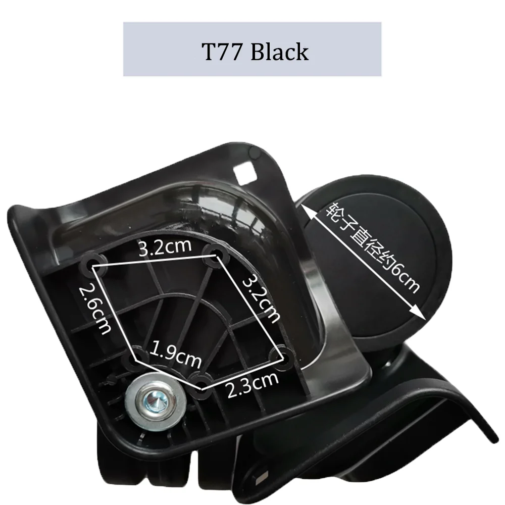 For WHEELHOUSING T77 Nylon Luggage Wheel Trolley Case Wheel Pulley Sliding Casters Universal Wheel Repair Slient Wear-resistant