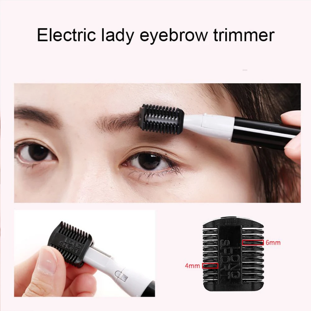Women Electric Face Eyebrow Trimmer Shaver Hair Remover Mini Portable