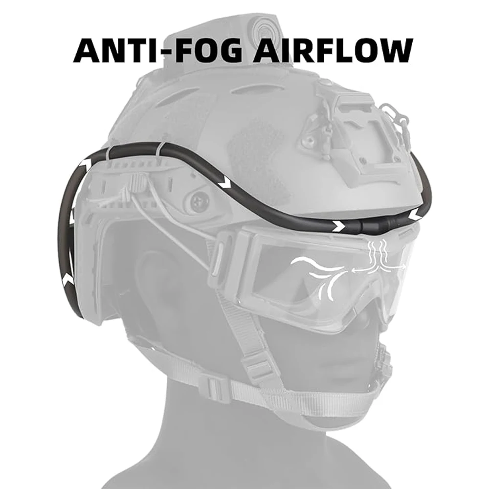 New Upgrade Tactical Goggles Defogger Defogging Fan Anti-fog Kit for Airsoft Shooting Mountaineering Protection Glasses Ski Mask