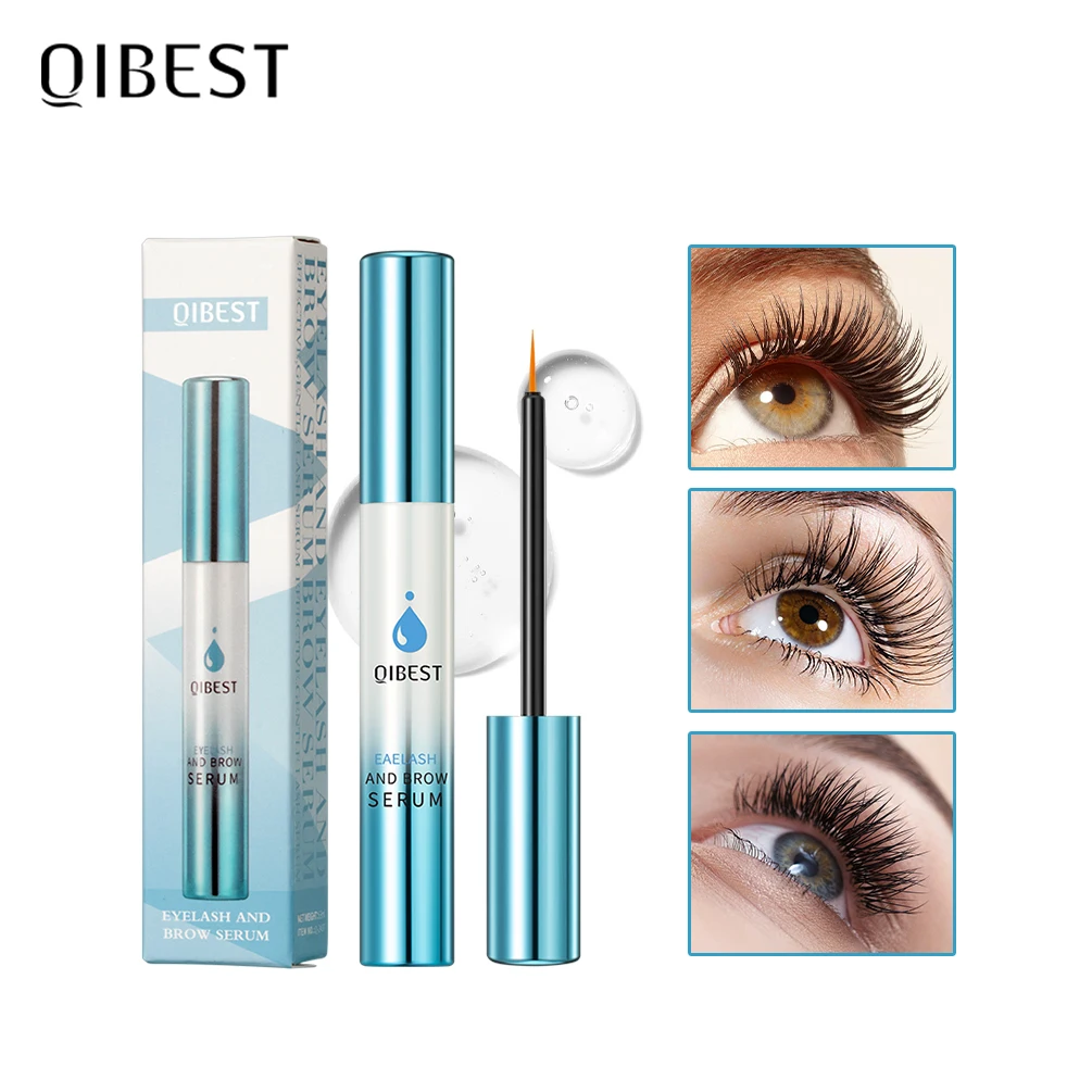 QIBEST مصل نمو الحواجب سمكا رمش ترطيب أطول جلدة الرموش السريعة حجم الحواجب رمش ماسكارا محسن