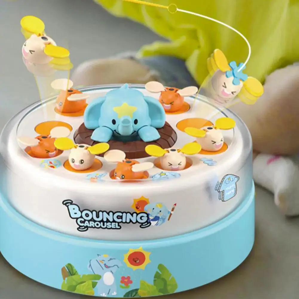 

Fishing Board Game Bouncing Fishing Game Kids Electronic Fishing Game with Rotating Magnetic Elephant for Parent-child for Boys
