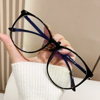 10PCS Fashion Oval Glasses  Anti Radiation Retro Eyeglasses for Woman Men  Anti Blue Light Eyewear