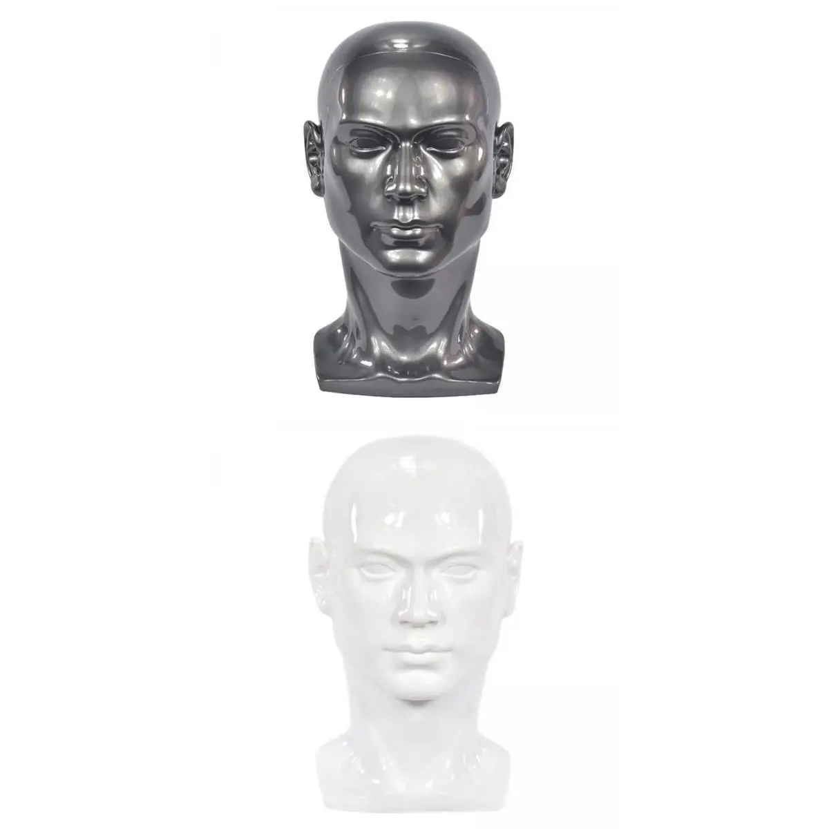 

2 Pieces Mannequin Head Cosmetology Male Training Model 57cm