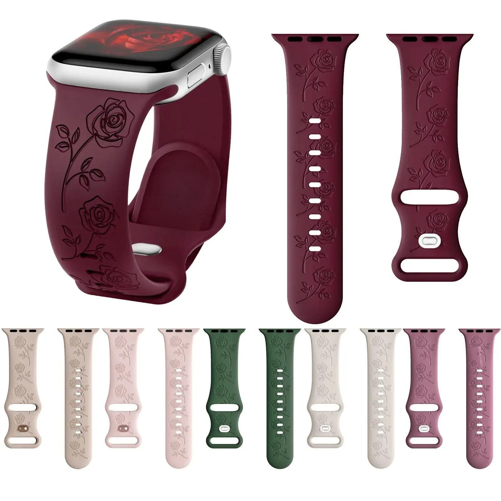 Popular Silicone 8 mm Watch Strap 2174_WHT_K0027425