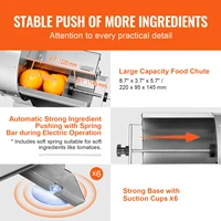SucceBuy trancheuse de légumes électrique 0-0.5 "/0-12mm épaisseur réglable Machine commerciale en acier inoxydable Machine de coupe de nourriture 5