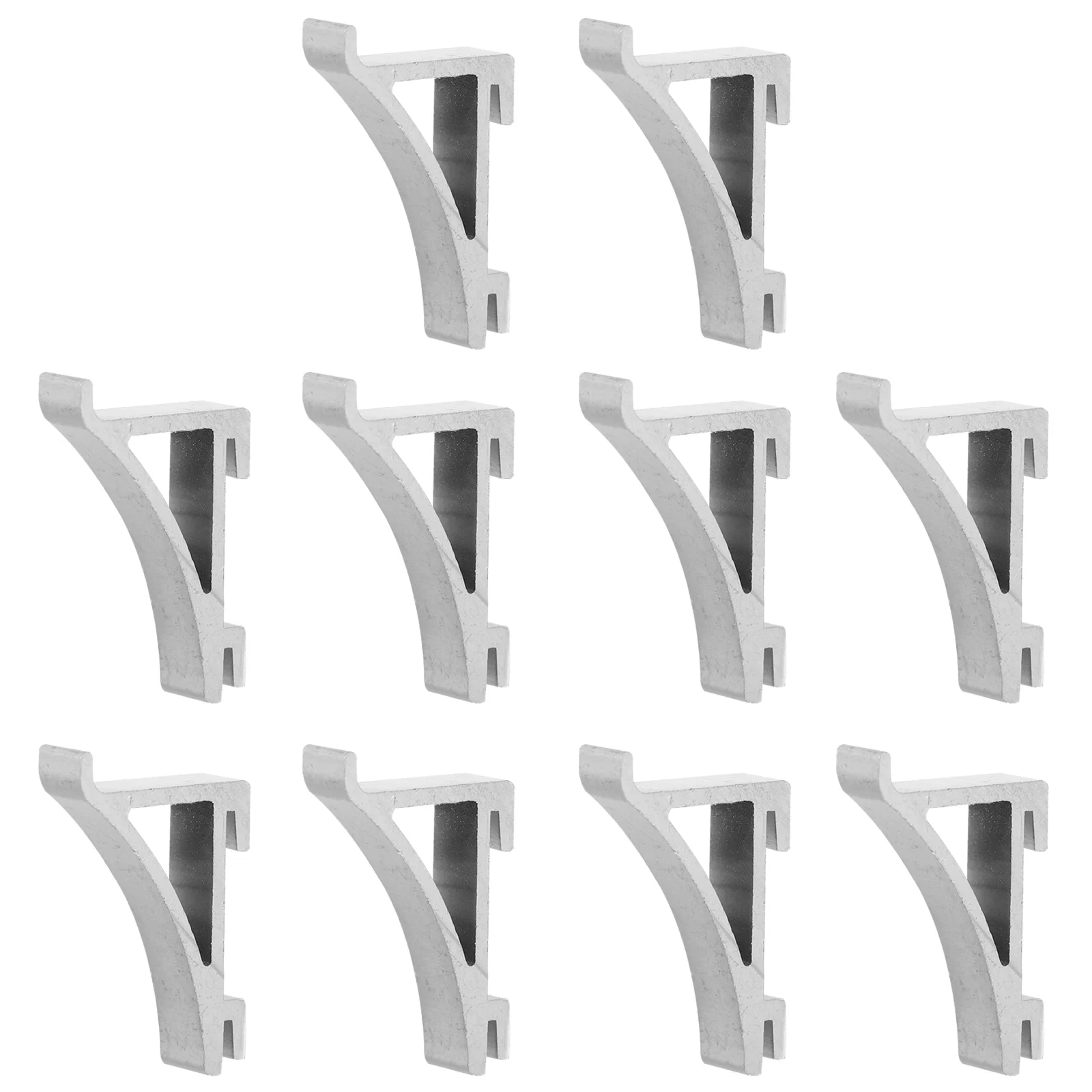 10 Ganci A Clip Per Ripiani Frigorifero / Congelatore – Alluminio Argentato – Supporti Per Mensole